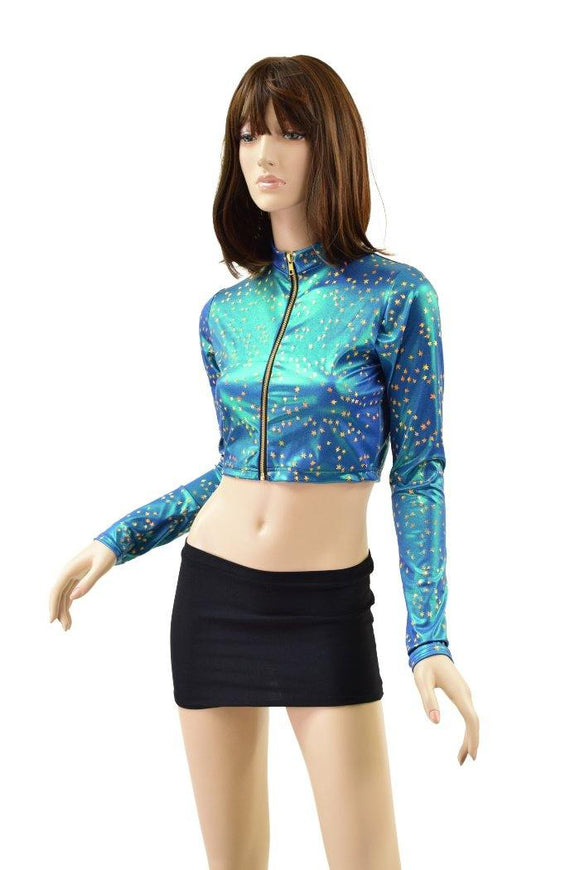 Long Sleeve Stella Crop in Stardust - Coquetry Clothing