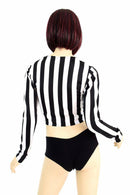 Long Sleeve Striped Crop Top - Coquetry Clothing