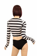 Long Sleeve Thumb Hole Crop Top - 3