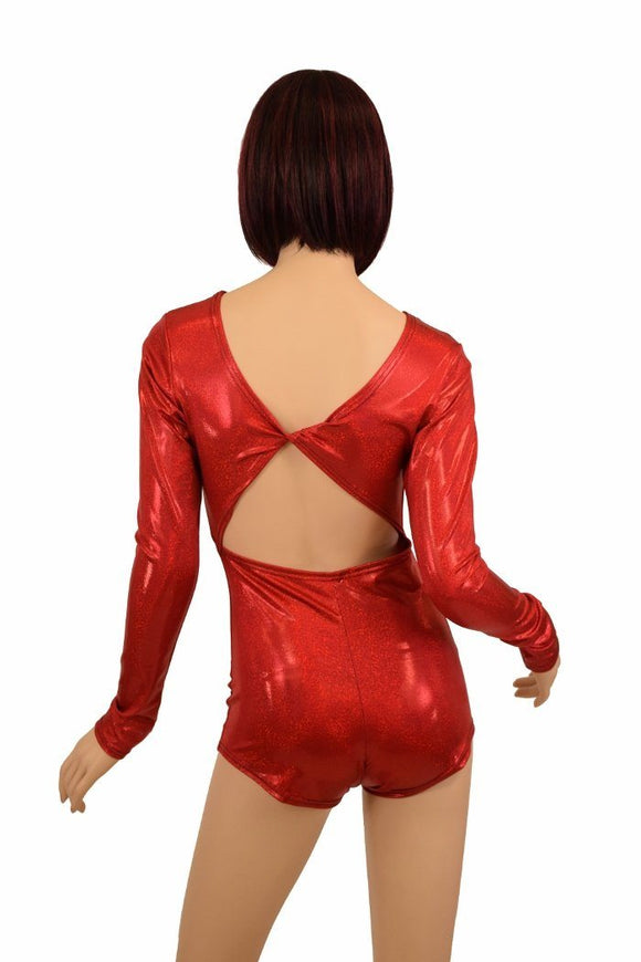 Long Sleeve Twist Back Romper - Coquetry Clothing
