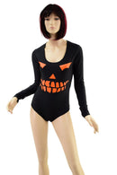 Long Sleeve Wicked Pumpkin Grin Romper - Coquetry Clothing