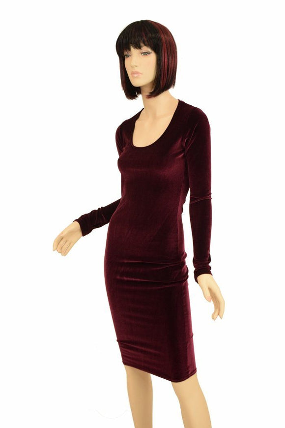 Long Sleeve Wiggle Dress - Coquetry Clothing
