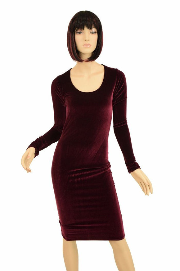 Long Sleeve Wiggle Dress - Coquetry Clothing