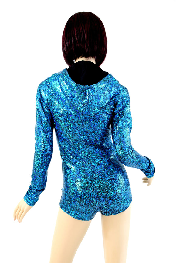 Long Sleeve Zipper Front Hoodie Romper - Coquetry Clothing
