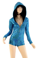 Long Sleeve Zipper Front Hoodie Romper - Coquetry Clothing