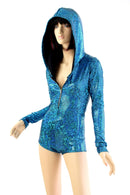 Long Sleeve Zipper Front Hoodie Romper - Coquetry Clothing