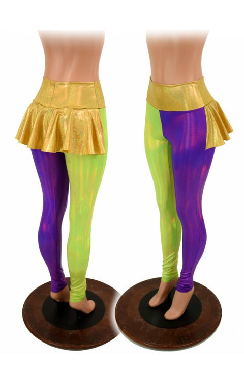 Mardi Gras Ruffle Rump Leggings - Coquetry Clothing