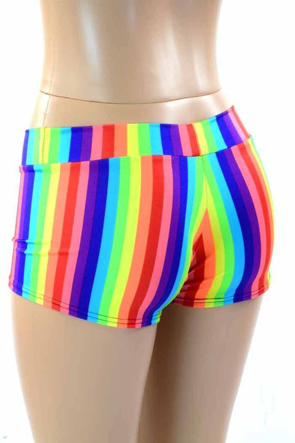 Lowrise Rainbow Stripe Shorts - Coquetry Clothing