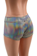 Lowrise Shorts in Prism Holographic - Coquetry Clothing