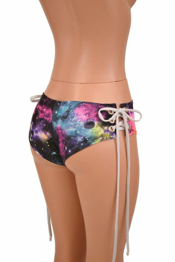 Lowrise "Siren" Lace Up Shorts - Coquetry Clothing