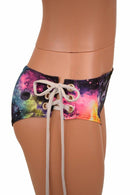Lowrise "Siren" Lace Up Shorts - Coquetry Clothing