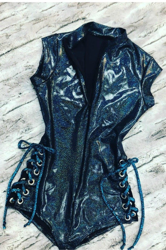Made To Order Zipper/Lace Combo Romper - Coquetry Clothing
