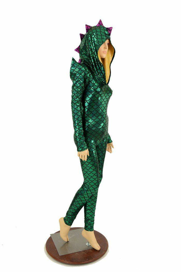 Mardi Gras Dragon Hood Catsuit - Coquetry Clothing