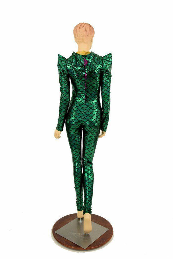 Mardi Gras Dragon Hood Catsuit - Coquetry Clothing