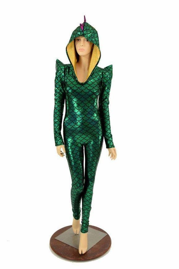 Mardi Gras Dragon Hood Catsuit - Coquetry Clothing