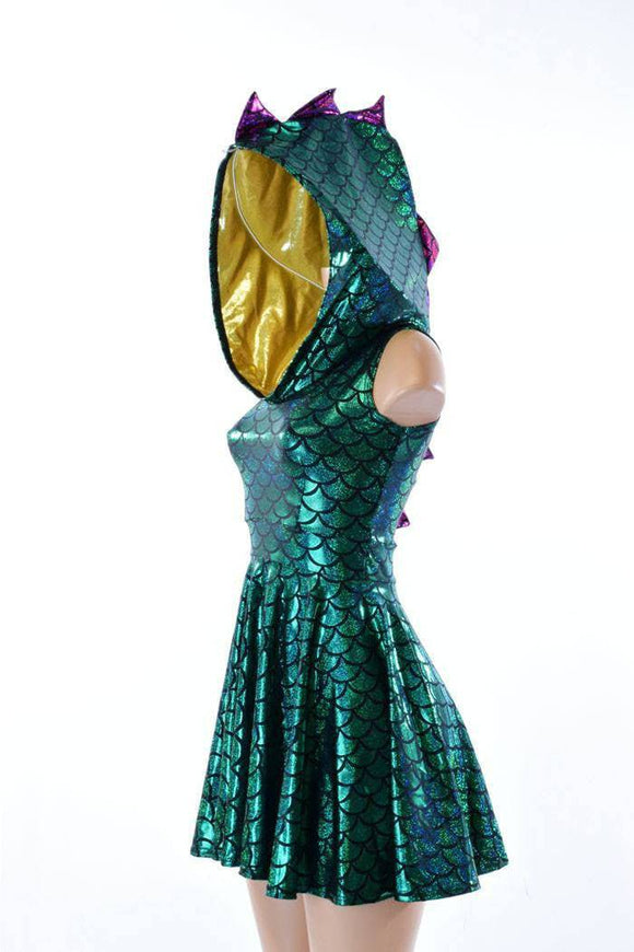 Mardi Gras Dragon Skater Dress - Coquetry Clothing