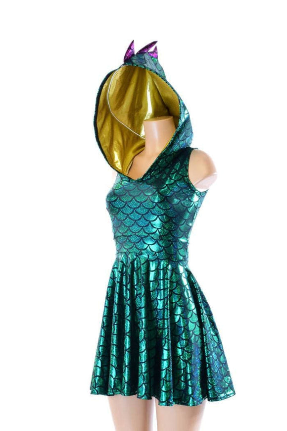 Mardi Gras Dragon Skater Dress - Coquetry Clothing