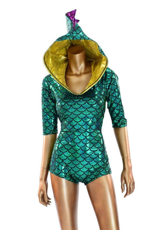 Mardi Gras Hoodie Romper - 6