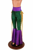 Mardi Gras Lace Up Bell Bottom Flares - Coquetry Clothing