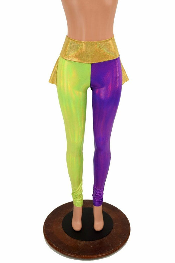 Mardi Gras Ruffle Rump Leggings - Coquetry Clothing