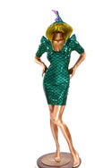 Mardi Gras Sharp Shoulder Dragon Dress - 2