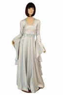 Marian Gown in Elven LARP colors with Sorceress Sleeves - Coquetry Clothing