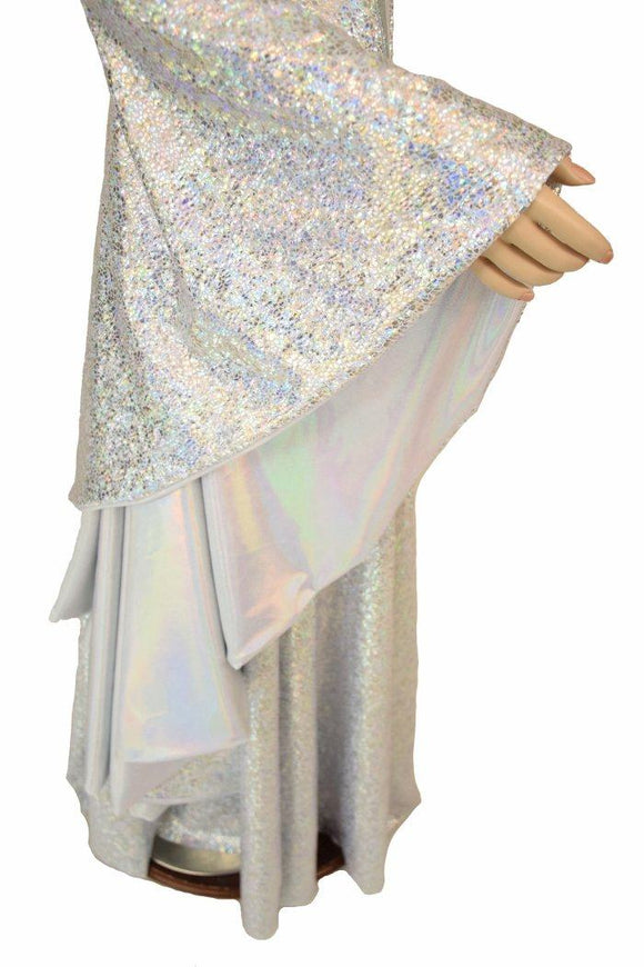 Marian Gown in Elven LARP colors with Sorceress Sleeves - Coquetry Clothing