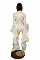 Marian Romper in Elven LARP colors with Sorceress Sleeves - Coquetry Clothing