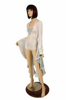Marian Romper in Elven LARP colors with Sorceress Sleeves - Coquetry Clothing