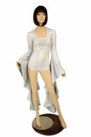 Marian Romper in Elven LARP colors with Sorceress Sleeves - Coquetry Clothing
