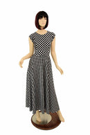 Maxi Length "Melissa" Gown in Polka Dot - Coquetry Clothing