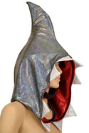 Silver Holographic Shark Hood - 2