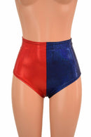 Medium Ready to Ship Harlequin High Waist "Siren" Hot Pants - Coquetry Clothing