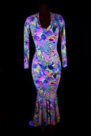 Medium Ready to Ship Neon Flux Gown - Coquetry Clothing