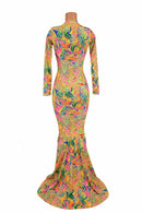 Medium Ready to Ship Neon Flux Gown - Coquetry Clothing