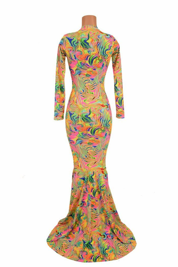 Medium Ready to Ship Neon Flux Gown - Coquetry Clothing