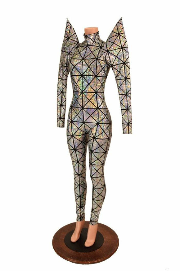 Mega Sharp Shoulder Catsuit - Coquetry Clothing