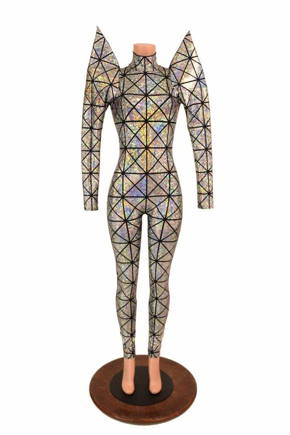 Mega Sharp Shoulder Catsuit - Coquetry Clothing