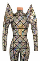Mega Sharp Shoulder Catsuit - Coquetry Clothing
