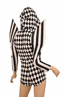 Mega Sharp Shoulder Hoodie Romper - Coquetry Clothing