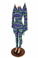 Mega Sharp Shoulder Pixie Sleeve Catsuit - Coquetry Clothing