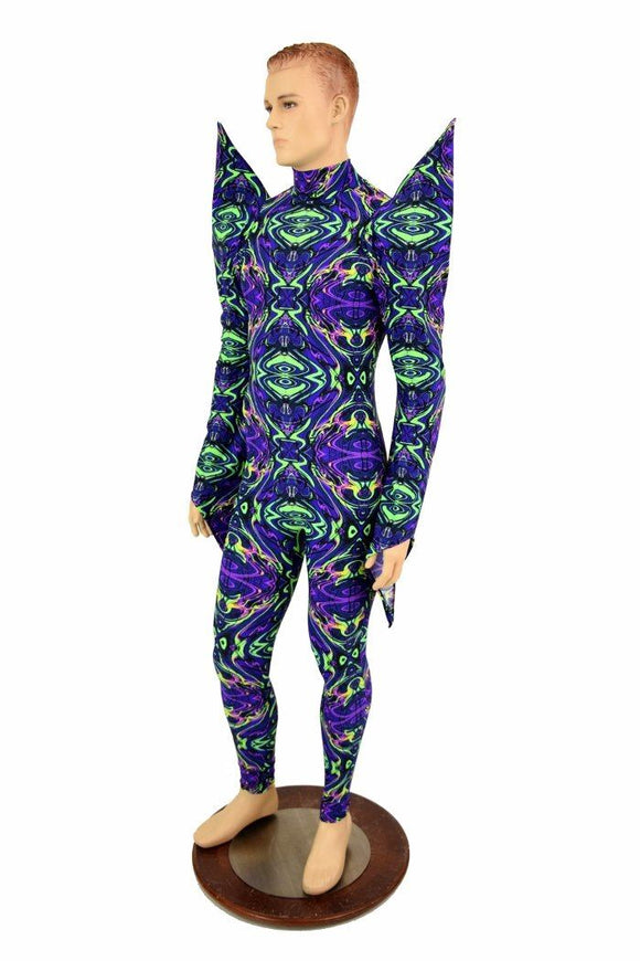 Mega Sharp Shoulder Pixie Sleeve Catsuit - Coquetry Clothing