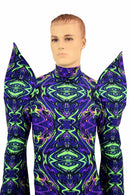 Mega Sharp Shoulder Pixie Sleeve Catsuit - Coquetry Clothing