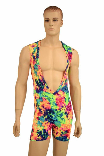Mens Acid Splash Deep Bro V Romper - Coquetry Clothing