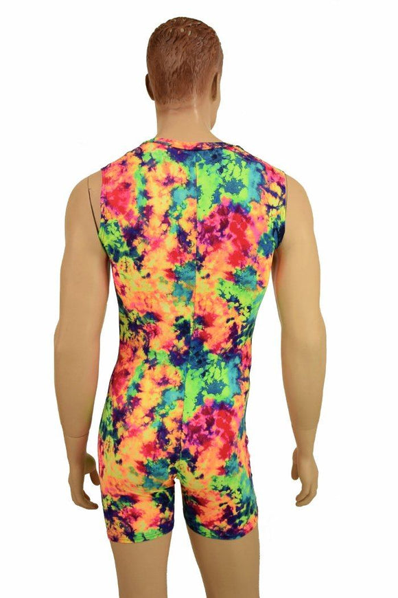 Mens Acid Splash Deep Bro V Romper - Coquetry Clothing