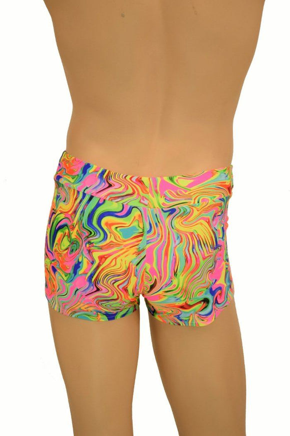 Mens "Aruba" Shorts in Neon Flux - Coquetry Clothing