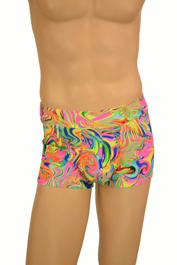 Mens "Aruba" Shorts in Neon Flux - Coquetry Clothing