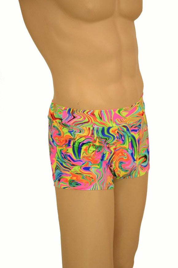 Mens "Aruba" Shorts in Neon Flux - Coquetry Clothing