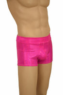 Mens "Aruba" Shorts in Pink Holo - Coquetry Clothing