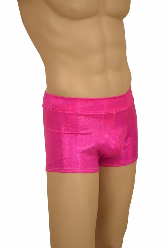 Mens "Aruba" Shorts in Pink Holo - Coquetry Clothing
